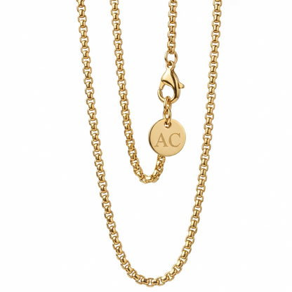 2mm Box Style Chain, Stainless Steel
