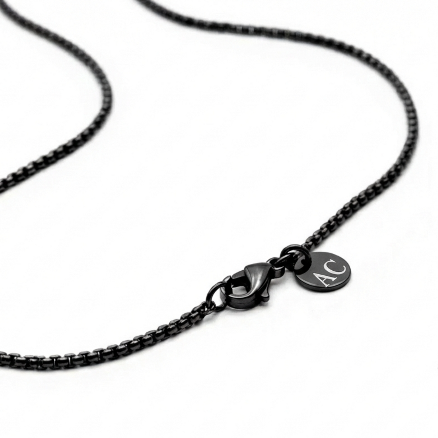 2mm Box Style Chain, Stainless Steel, Personalized