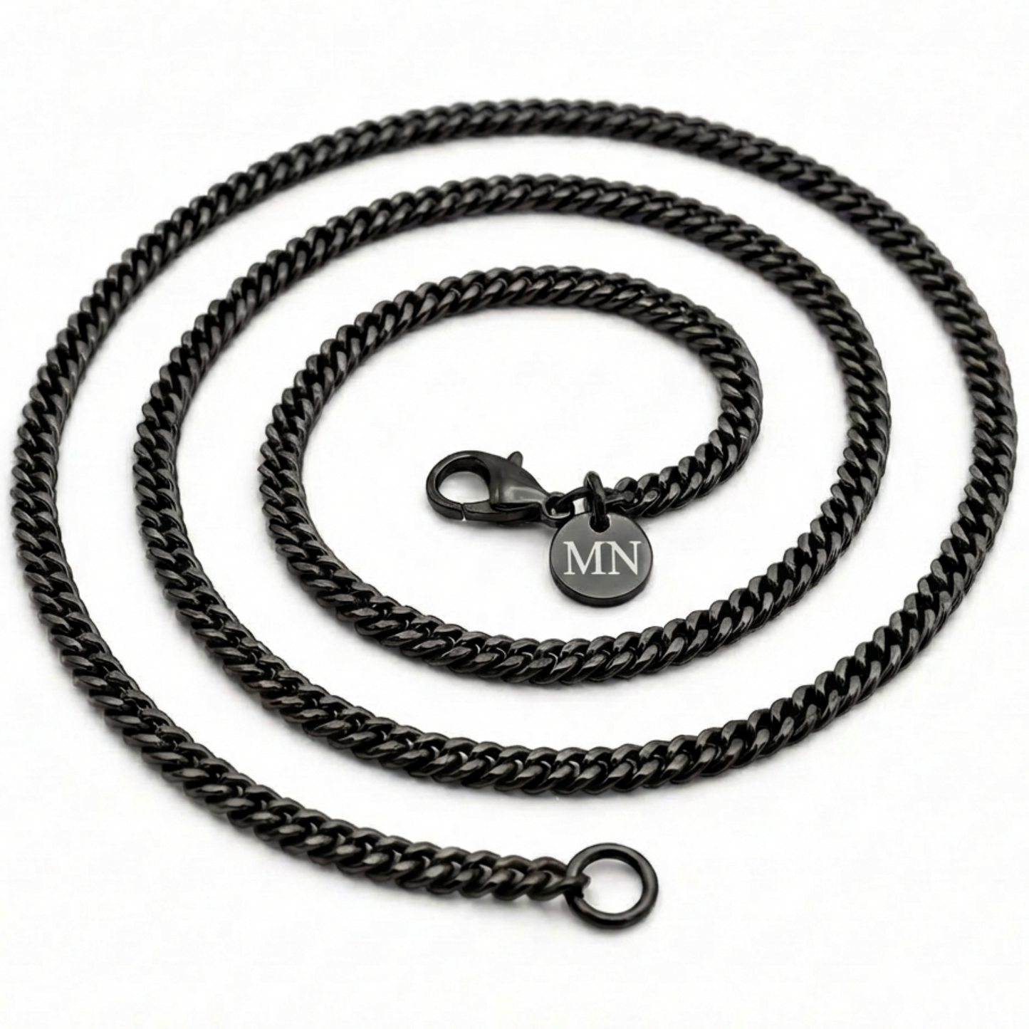 3.5mm Diamond Cut Curb Chain, Stainless Steel