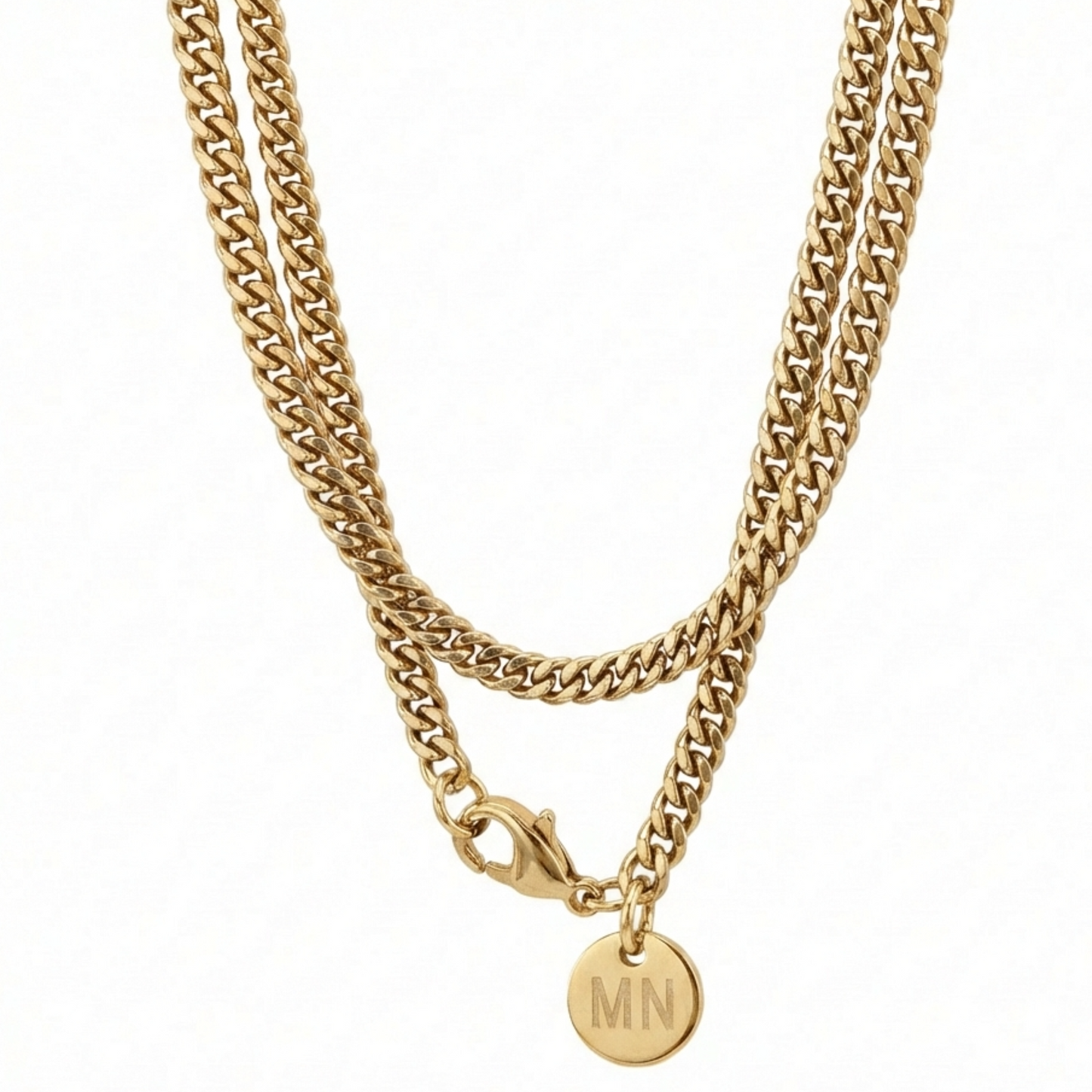 3.5mm Diamond Cut Curb Chain, Stainless Steel