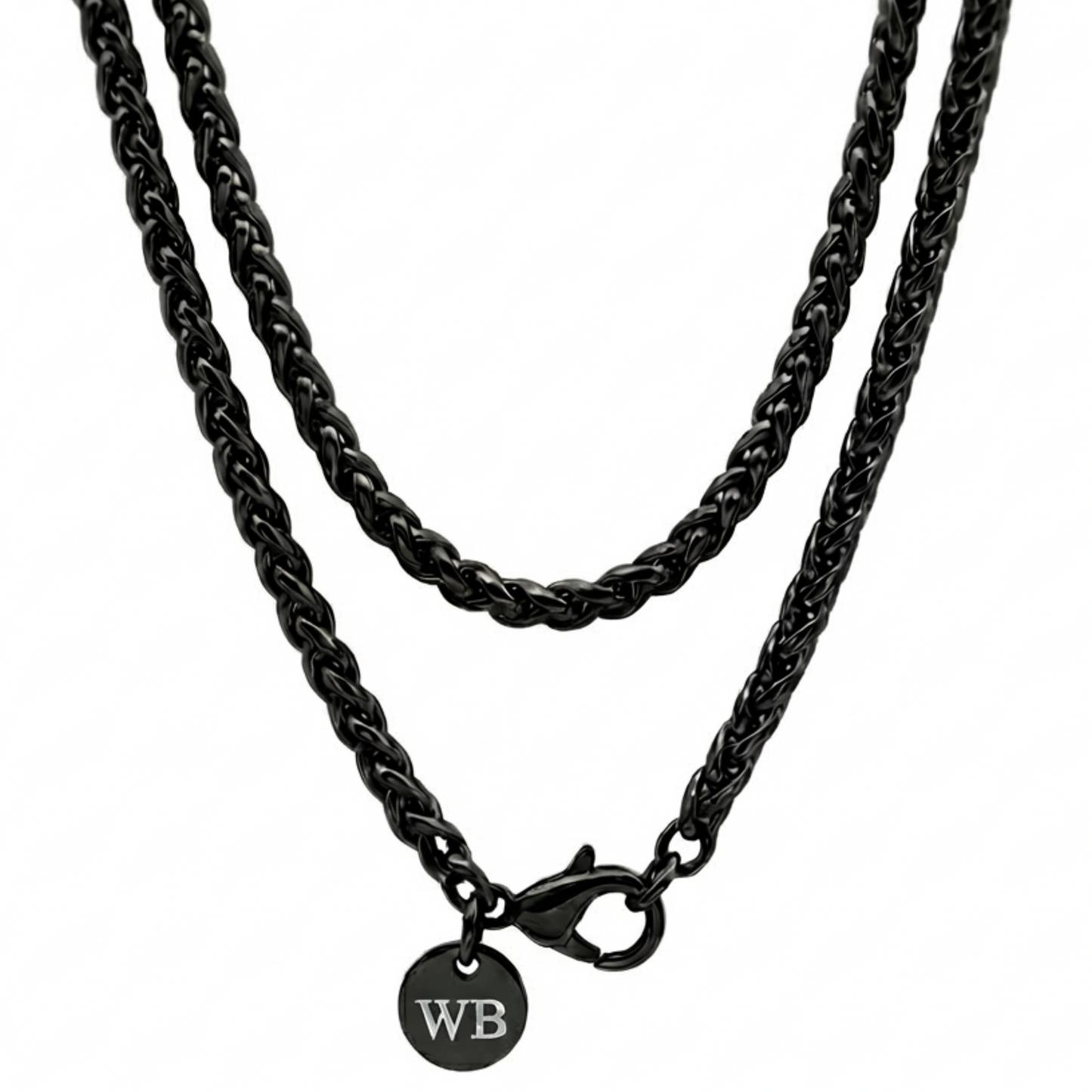 3mm Wheat Style Chain, Stainless Steel