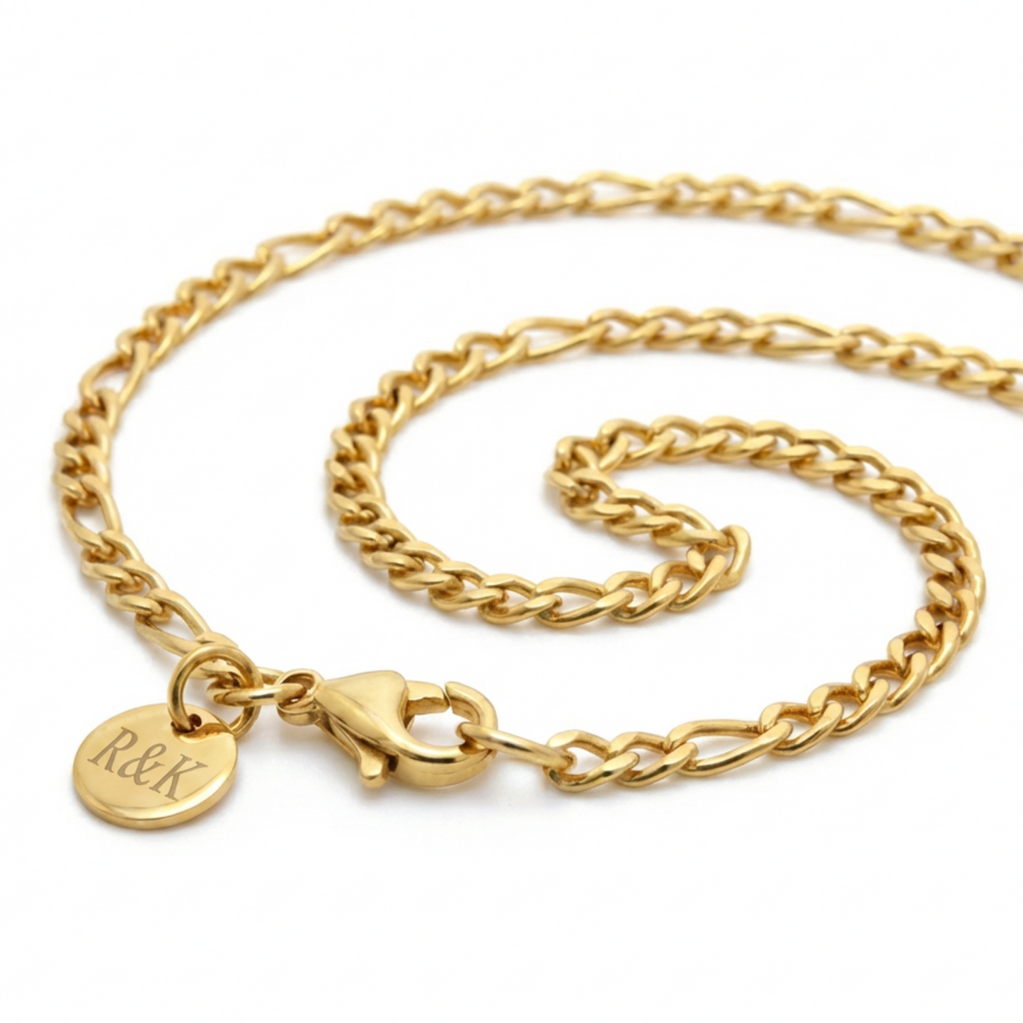 3mm Figaro Style Chain, Stainless Steel