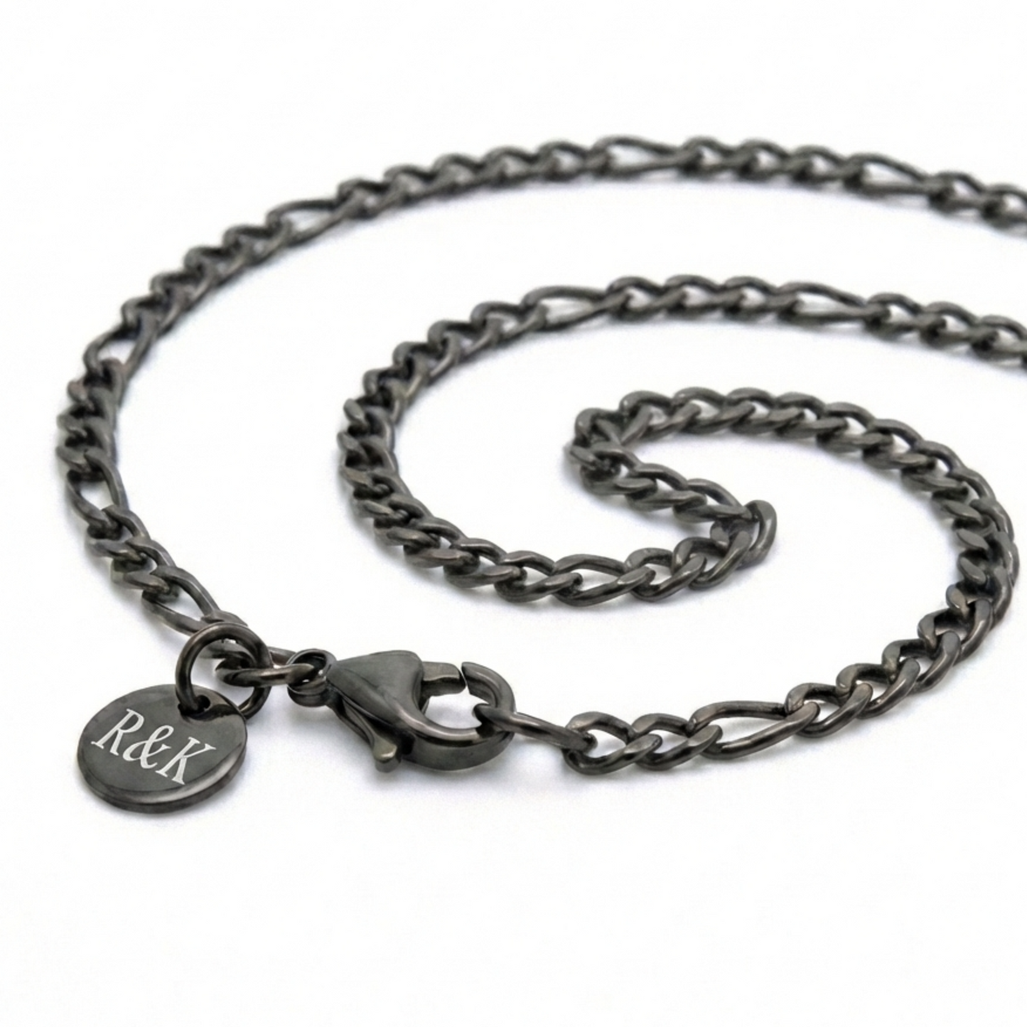 3mm Figaro Style Chain, Stainless Steel