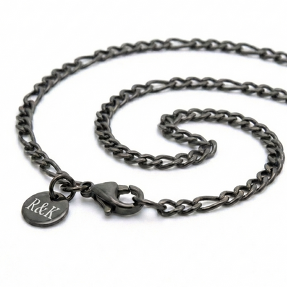3mm Figaro Style Chain, Stainless Steel