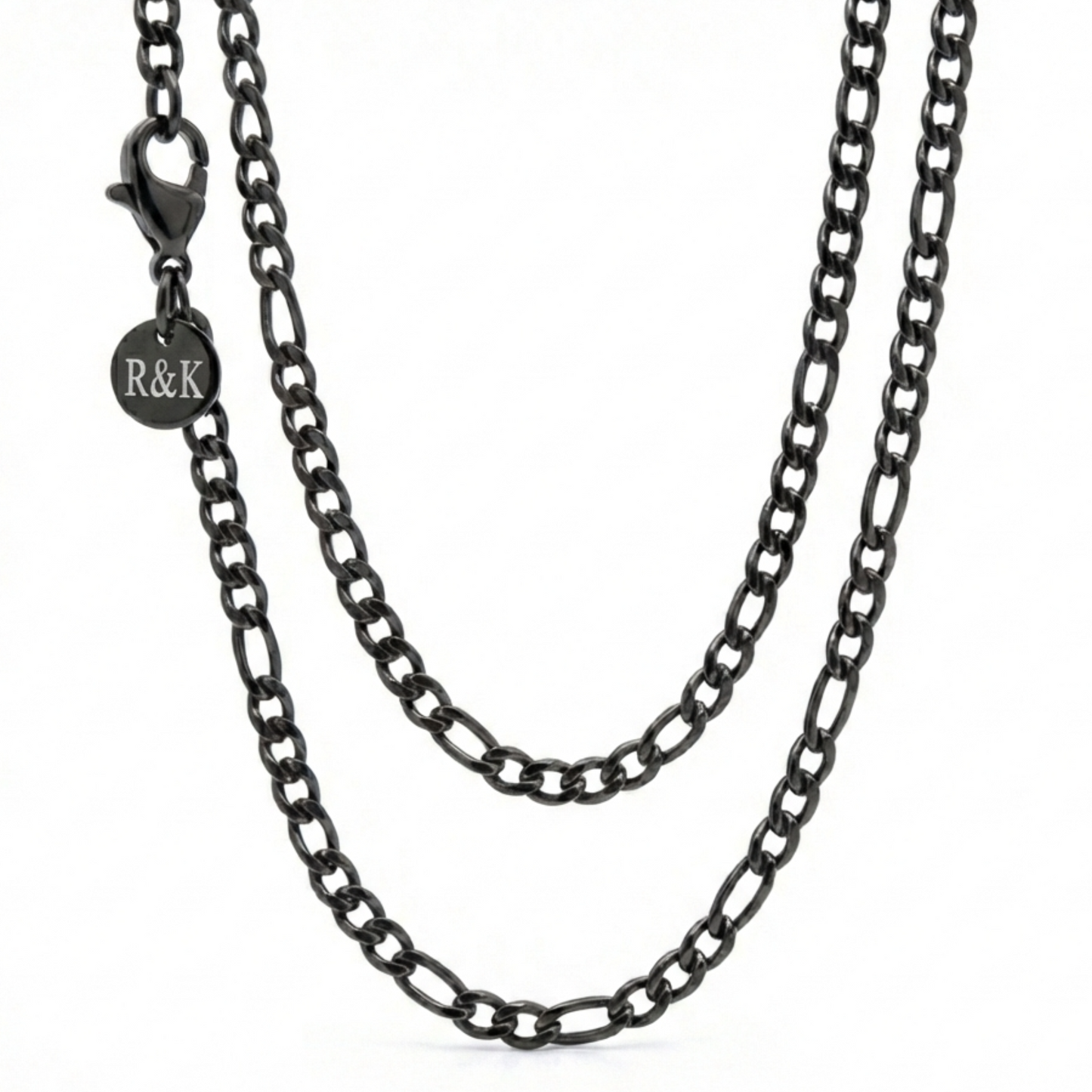 3mm Figaro Style Chain, Stainless Steel