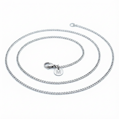 2.5mm Curb Style Chain, Stainless Steel, Personalized