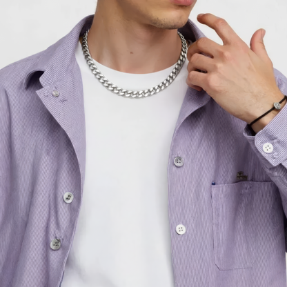 11mm Cuban Style Chain, Stainless Steel, Personalized