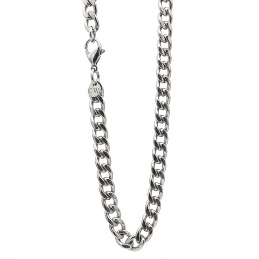 10mm Curb Style Chain, Stainless Steel, Personlized