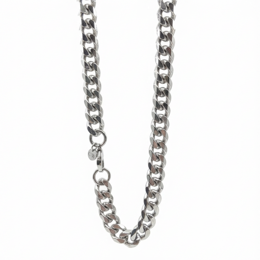 11mm Cuban Style Chain, Stainless Steel, Personalized