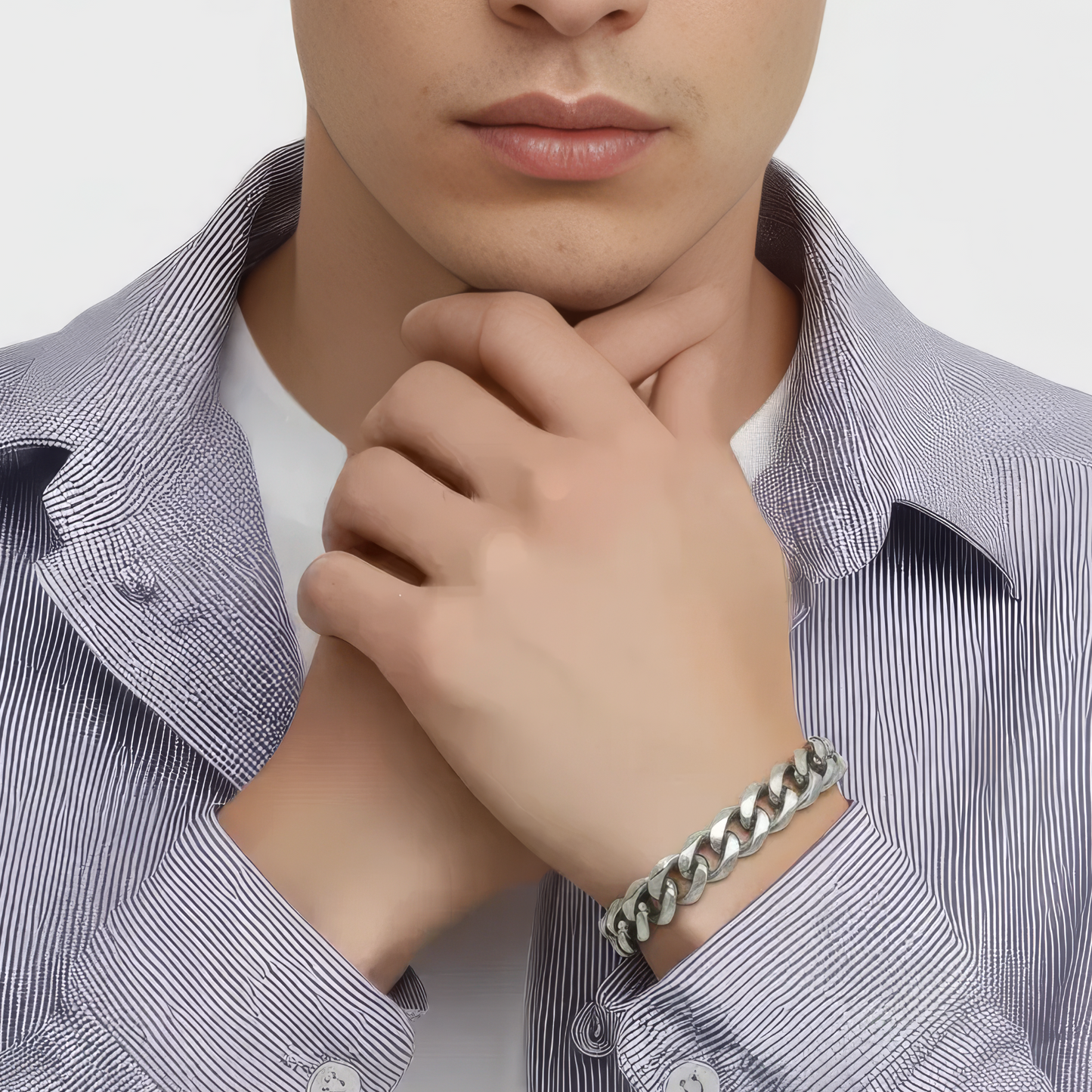 9mm Cuban Style Bracelet, Stainless Steel