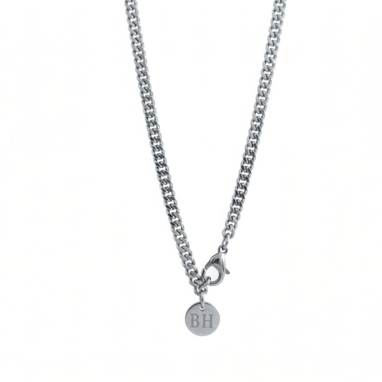 3.5mm Diamond Cut Curb Chain, Stainless Steel, Personalized