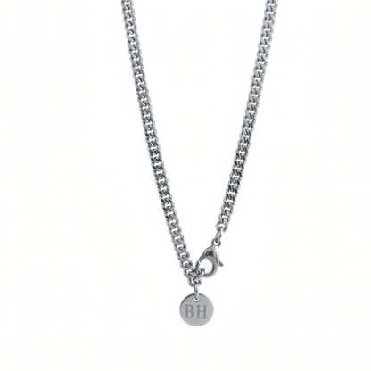 3.5mm Diamond Cut Curb Chain, Stainless Steel, Personalized