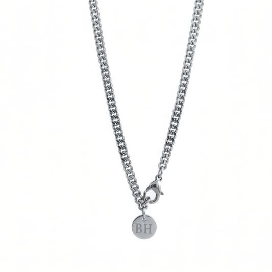 3.5mm Diamond Cut Curb Chain, Stainless Steel, Personalized