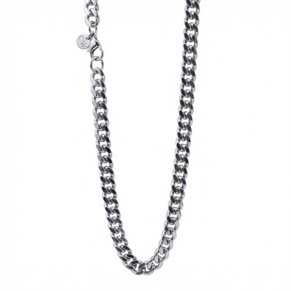 7mm Cuban Style Chain, Stainless Steel, Personalized