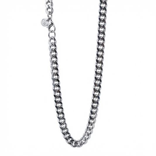 7mm Cuban Style Chain, Stainless Steel, Personalized