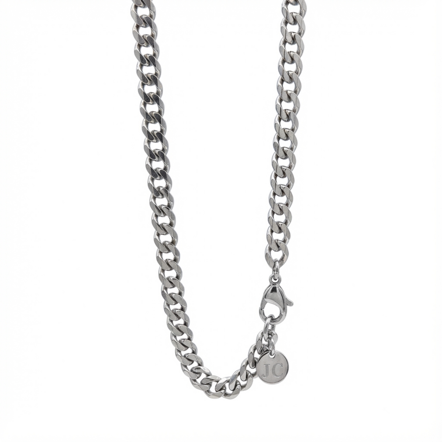 5mm Cuban Style Chain, Stainless Steel, Personalized