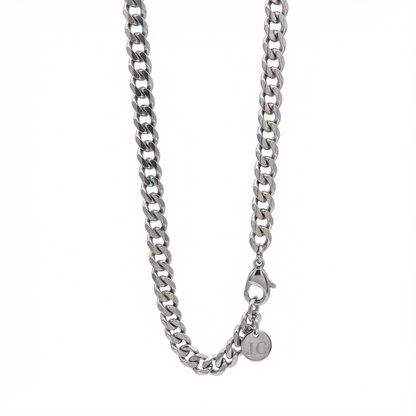 5mm Cuban Style Chain, Stainless Steel, Personalized