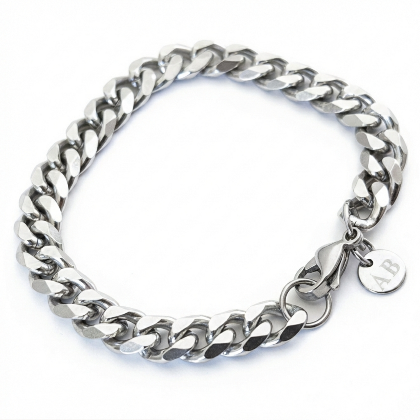 9mm Cuban Style Bracelet, Stainless Steel