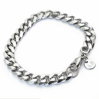 9mm Cuban Style Bracelet, Stainless Steel