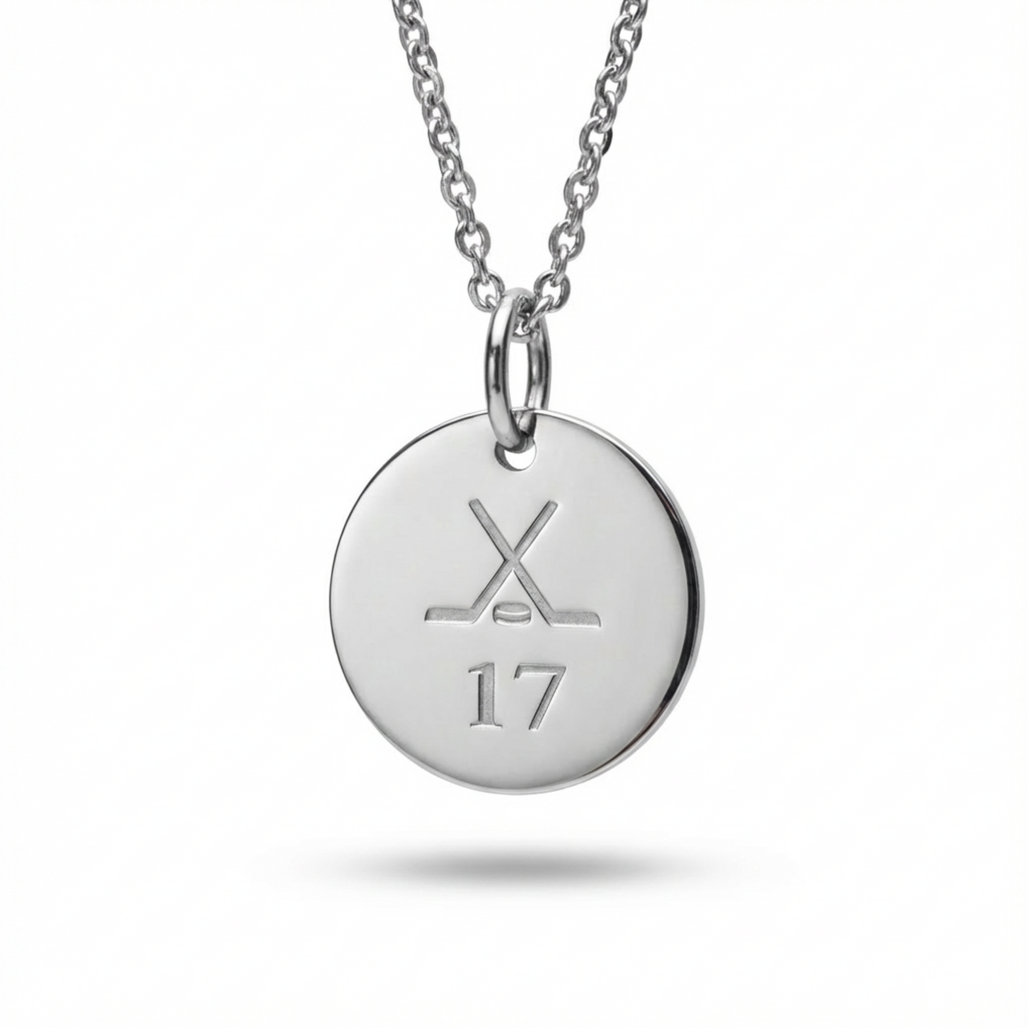 20mm Stainless Steel Medallion Pendant Necklace, Customized