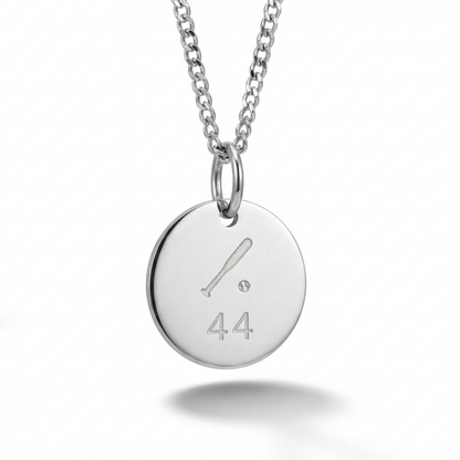20mm Stainless Steel Medallion Pendant Necklace, Customized