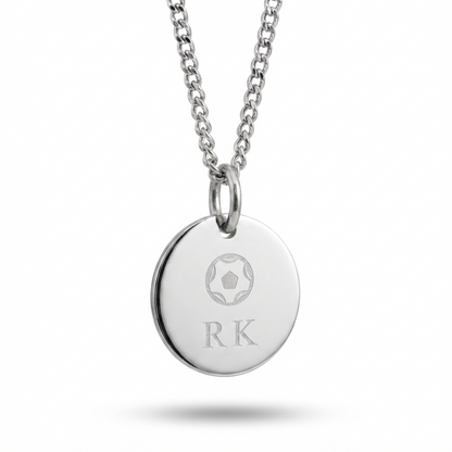 20mm Stainless Steel Medallion Pendant Necklace, Customized