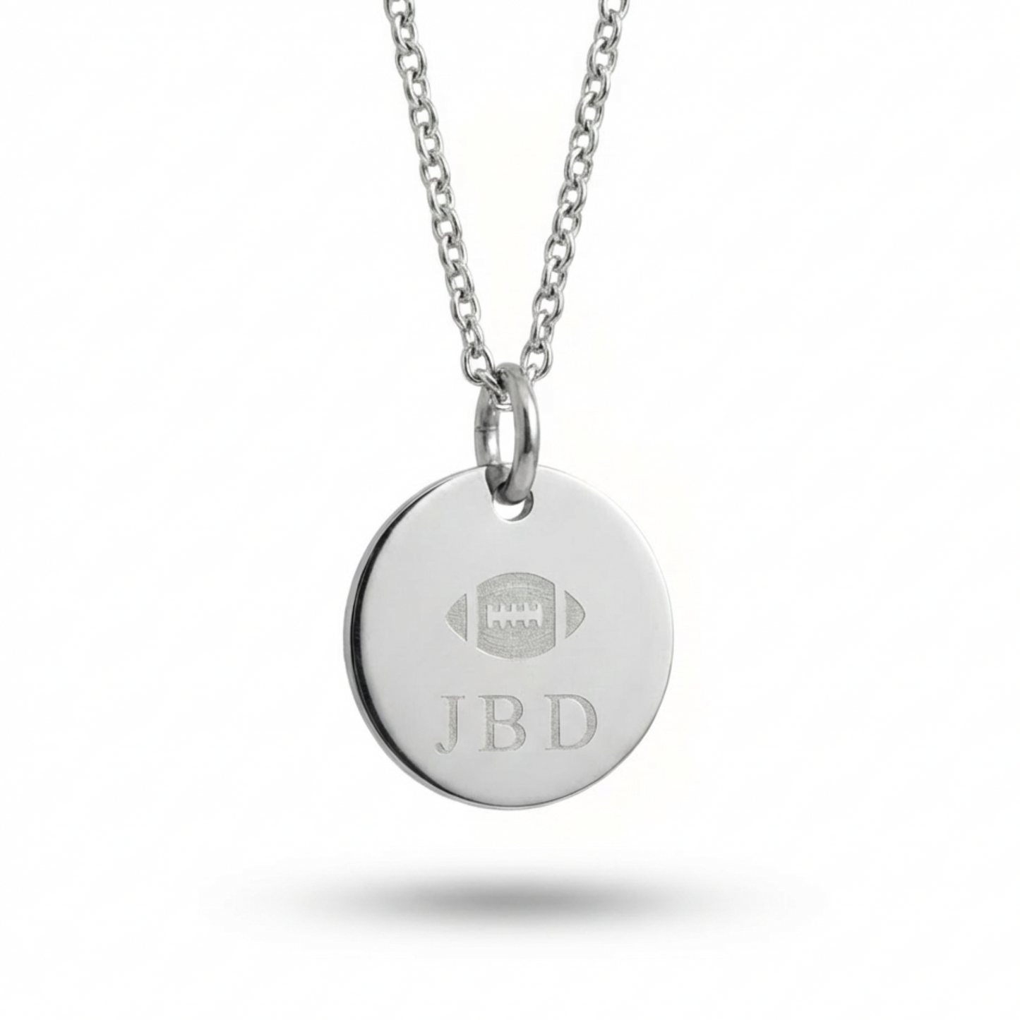 20mm Stainless Steel Medallion Pendant Necklace, Customized