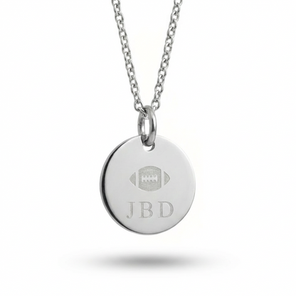 20mm Stainless Steel Medallion Pendant Necklace, Customized