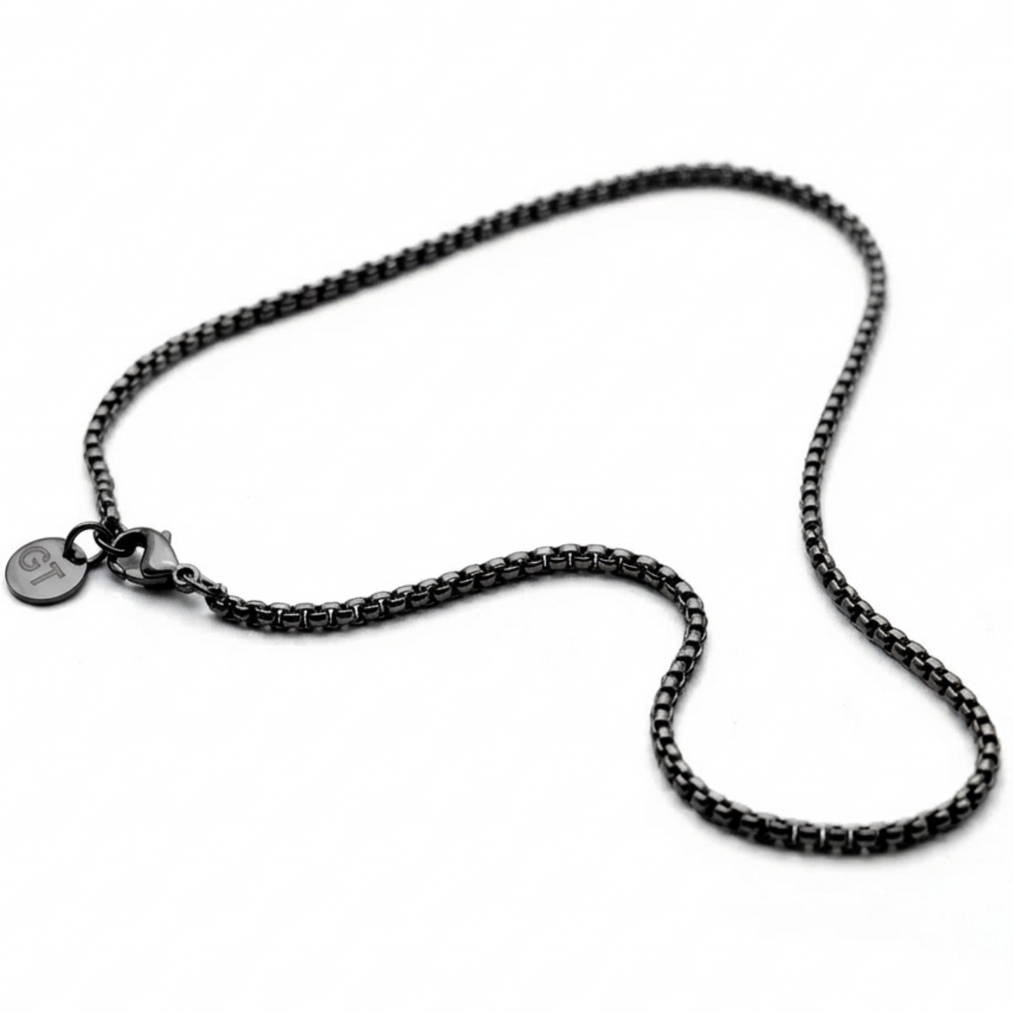 2.5mm Box Style Chain, Stainless Steel, Personalized
