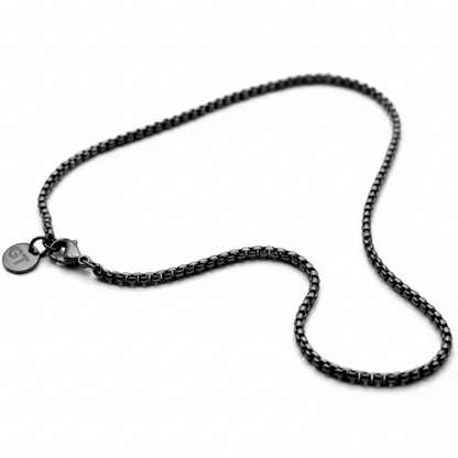 2.5mm Box Style Chain, Stainless Steel, Personalized