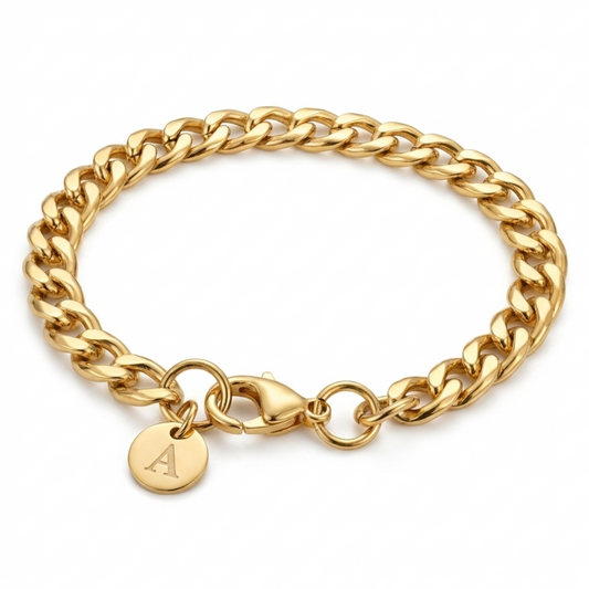 7mm Curb Style Bracelet, Stainless Steel