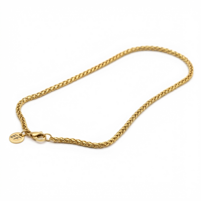 3mm Wheat style Chain, Stainless Steel