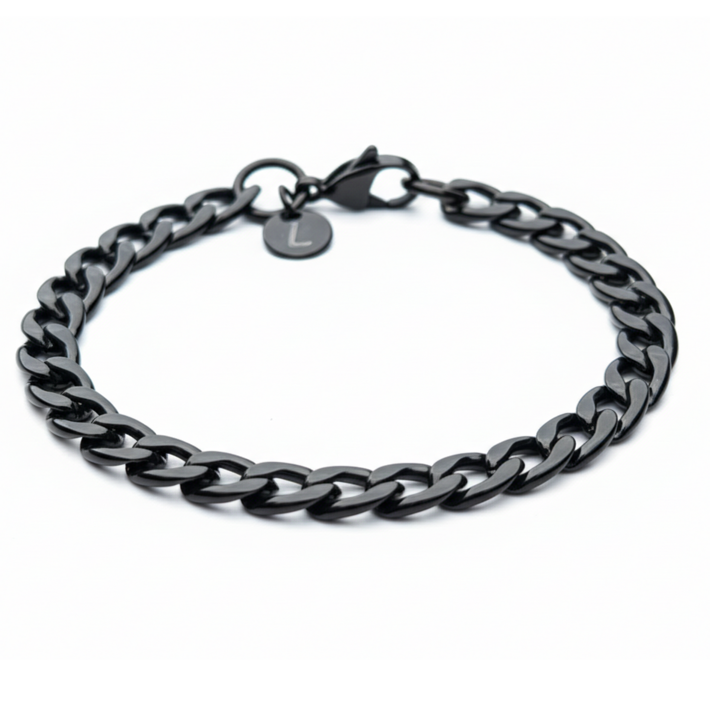 7mm Curb Style Bracelet, Stainless Steel, Personalized
