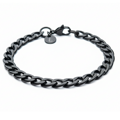 7mm Curb Style Bracelet, Stainless Steel, Personalized