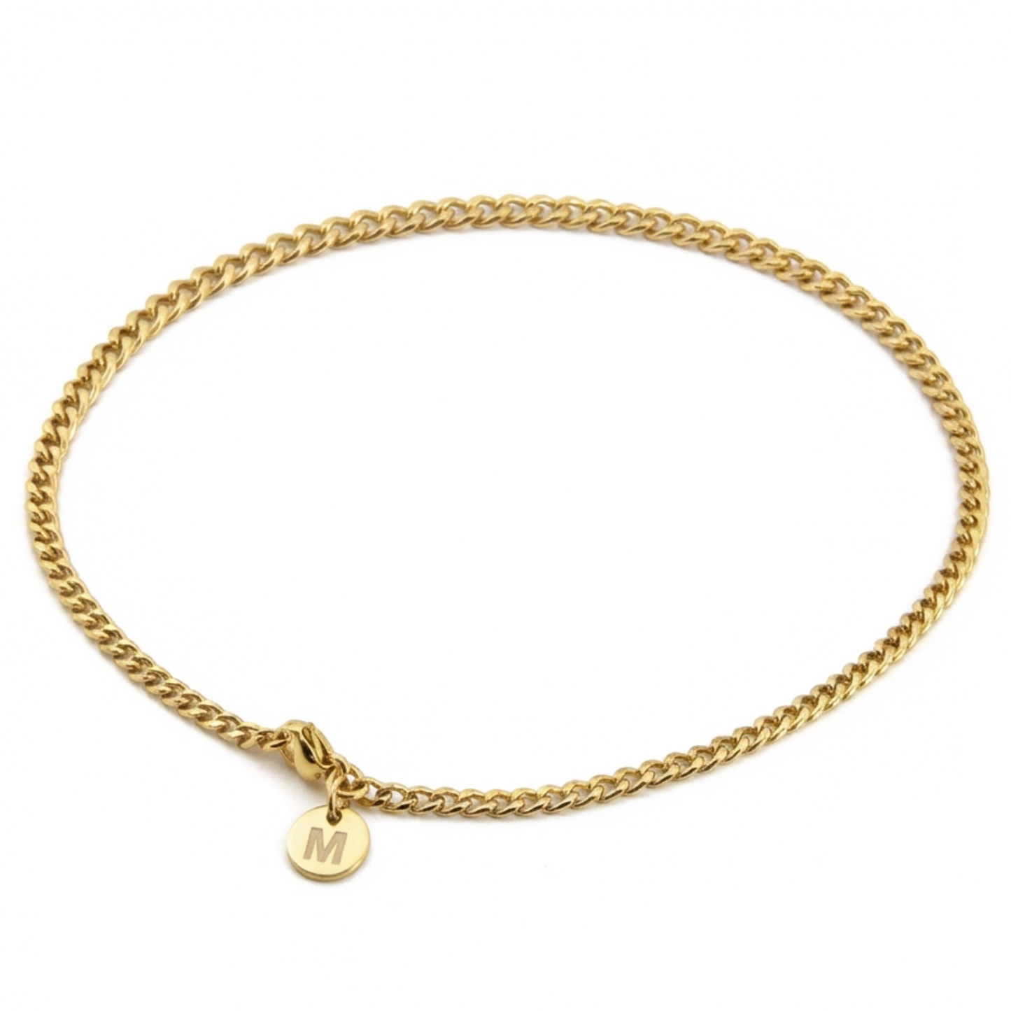 4mm Curb Style Chain, Stainless Steel, Personalized
