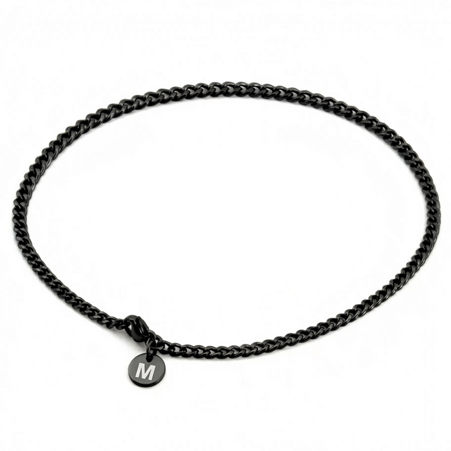 4mm Curb Style Chain, Stainless Steel, Personalized