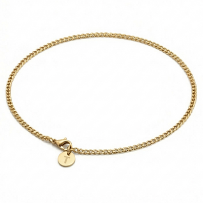 3mm Curb Style Chain, Stainless Steel, Personalized