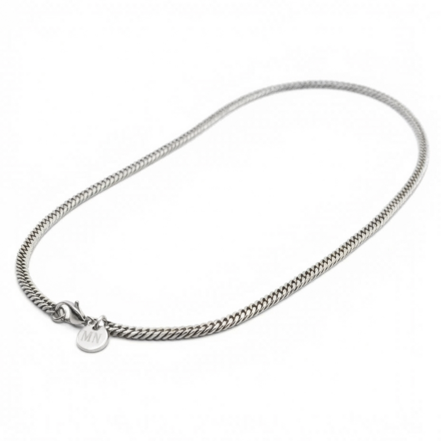 3.5mm Diamond Cut Curb Chain, Stainless Steel, Personalized