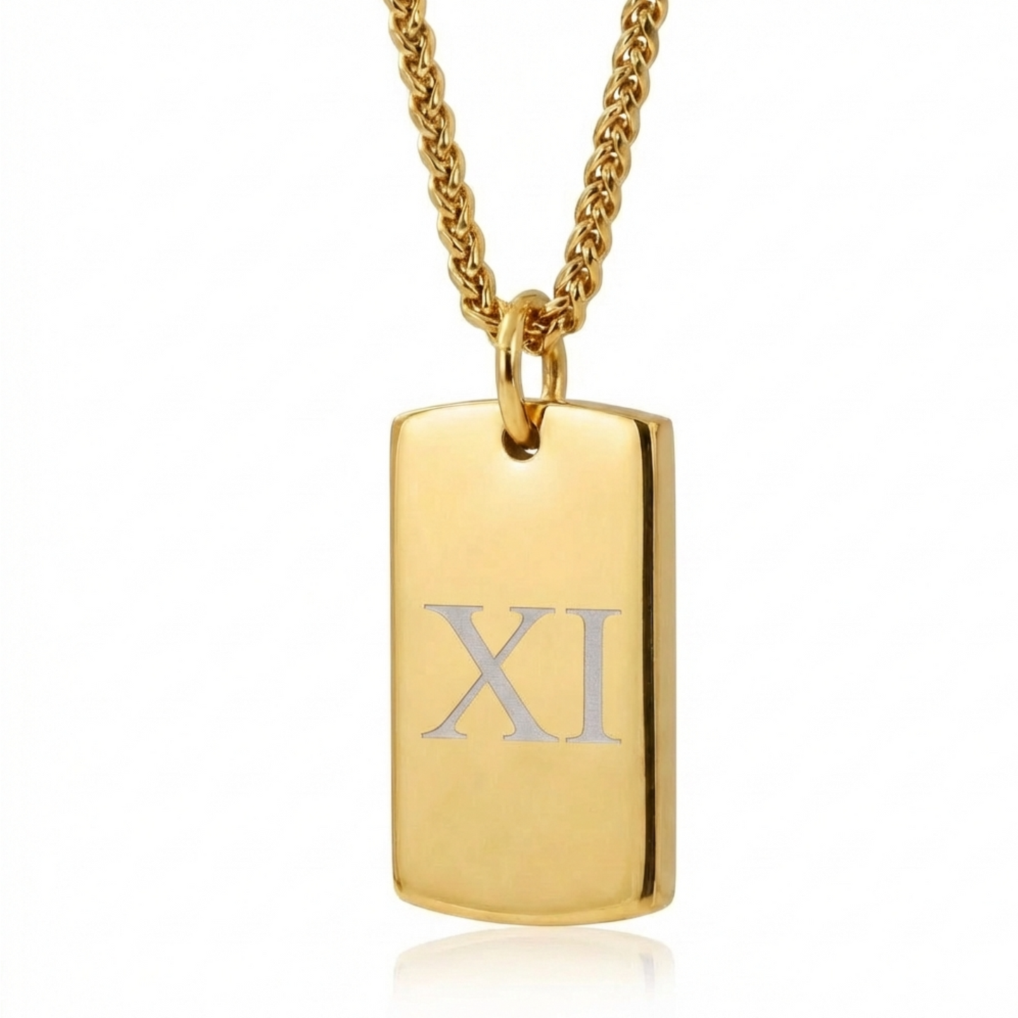 19mm x 30mm Stainless Steel Pendant Gold Edition
