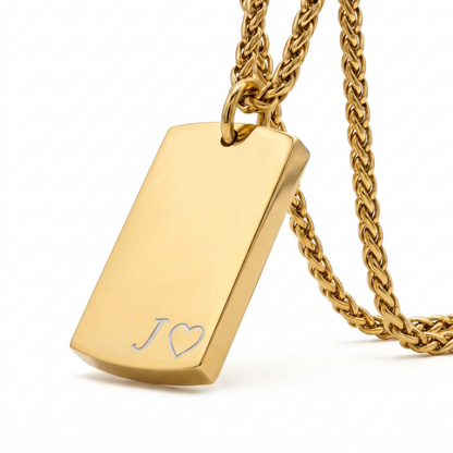 19mm x 30mm Stainless Steel Pendant Gold Edition