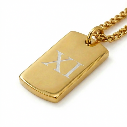 19mm x 30mm Stainless Steel Pendant Gold Edition