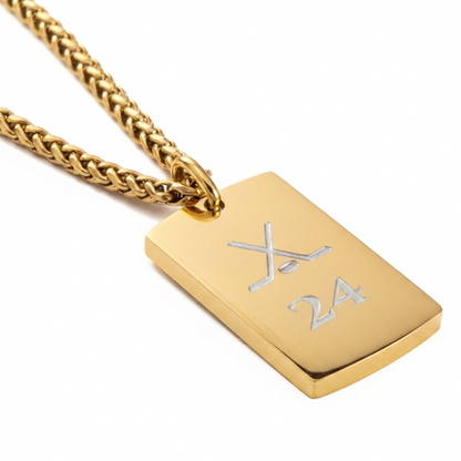 19mm x 30mm Stainless Steel Pendant Gold Edition