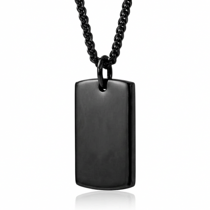 19mm x 30mm Stainless Steel Pendant Black Edition