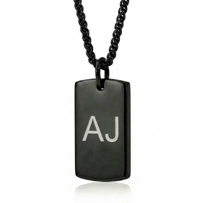 19mm x 30mm Stainless Steel Pendant Black Edition