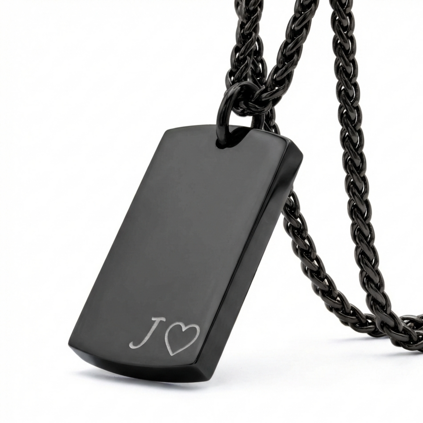 19mm x 30mm Stainless Steel Pendant Black Edition
