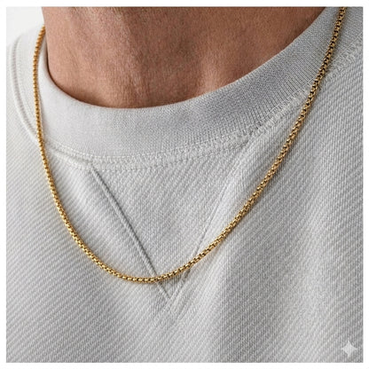 2mm Box Style Chain, Stainless Steel