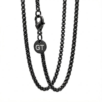 2.5mm Box Style Chain, Stainless Steel, Personalized