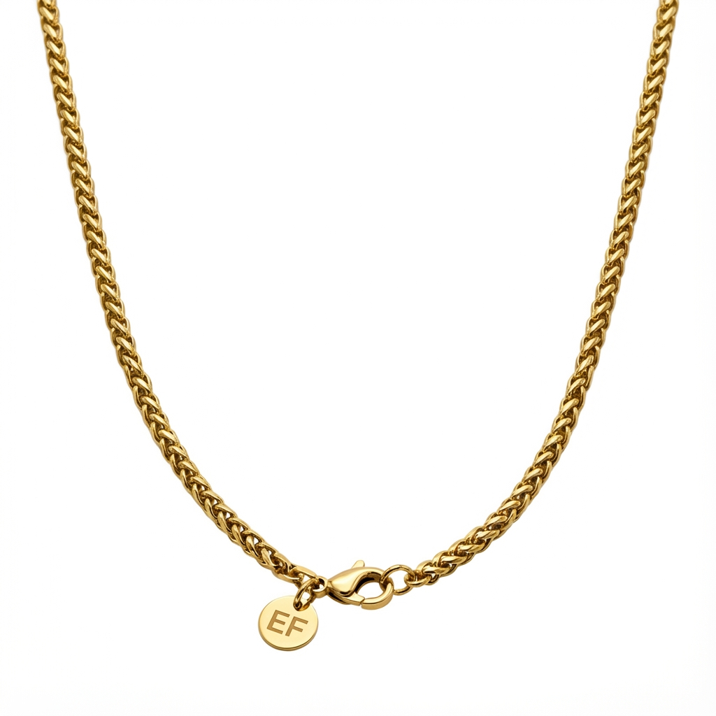 3mm Wheat style Chain, Stainless Steel