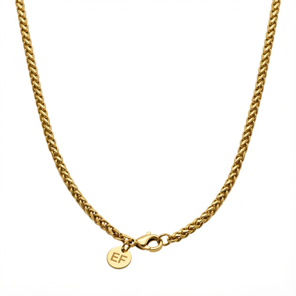 3mm Wheat style Chain, Stainless Steel